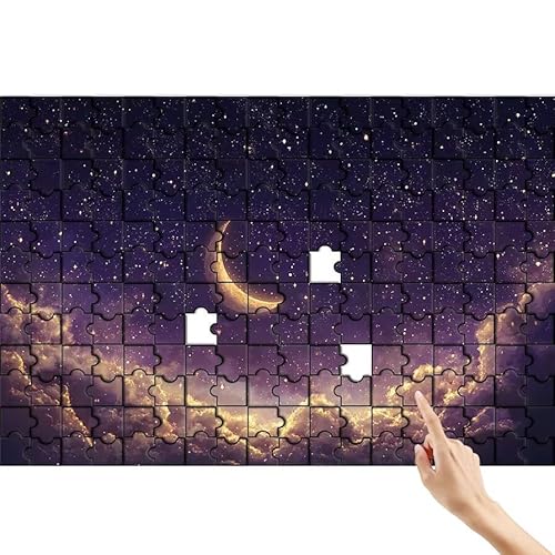 Puzzle 140 Teile Sternenhimmel, Wolke Puzzle Erwachsene, Lernspiele für Ganze Familie, Unmögliche Herausfordern Spielzeug, Bunter Spaß Set mit Box für Room Wall Decor Kreative Geschenke für Frauen D-8 von Feionnug