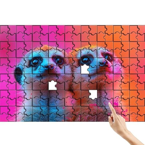 Puzzle 140 Teile Tier, Niedlich Puzzle Erwachsene, Lernspiele für Ganze Familie, Unmögliche Herausfordern Spielzeug, Bunter Spaß Set mit Box für Room Wall Decor Kreative Geschenke für Frauen U-4 Puzzle 140 Teile Tier, Niedlich Puzzle Erwachsene, Lernspiele für Ganze Familie, Unmögliche Herausfordern Spielzeug, Bunter Spaß Set mit Box für Room Wall Decor Kreative Geschenke für Frauen U-4 von Feionnug