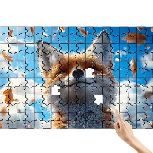 Puzzle 140 Teile Wolke, Fuchs Puzzle Erwachsene, Lernspiele für Ganze Familie, Unmögliche Herausfordern Spielzeug, Bunter Spaß Set mit Box für Room Wall Decor Kreative Geschenke für Frauen P-4 von Feionnug