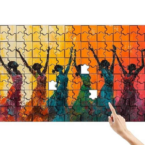 Puzzle 1500 Teile Afrika, Frau Puzzle Erwachsene, Lernspiele für Ganze Familie, Unmögliche Herausfordern Spielzeug, Bunter Spaß Set mit Box für Room Wall Decor Kreative Geschenke für Frauen S-6 von Feionnug