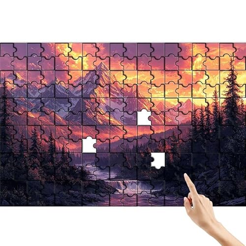 Puzzle 1500 Teile Berg, Sonnenuntergang Puzzle Erwachsene, Lernspiele für Ganze Familie, Unmögliche Herausfordern Spielzeug, Bunter Spaß Set mit Box für Room Wall Decor Geschenke für Frauen P-7 von Feionnug