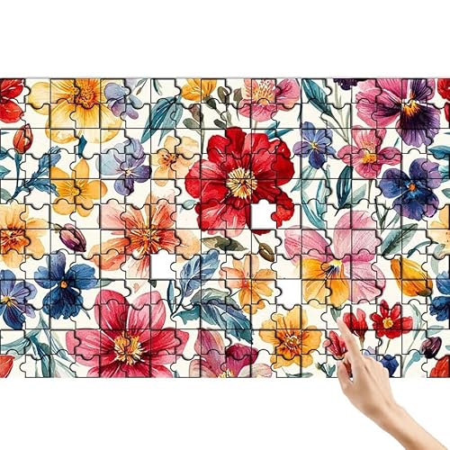 Puzzle 1500 Teile Blume, Anlage Puzzle Erwachsene, Lernspiele für Ganze Familie, Unmögliche Herausfordern Spielzeug, Bunter Spaß Set mit Box für Room Wall Decor Kreative Geschenke für Frauen C-2 von Feionnug