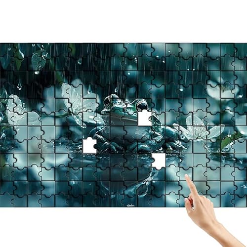 Puzzle 1500 Teile Blume, Frosch Puzzle Erwachsene, Lernspiele für Ganze Familie, Unmögliche Herausfordern Spielzeug, Bunter Spaß Set mit Box für Room Wall Decor Kreative Geschenke für Frauen C-8 von Feionnug