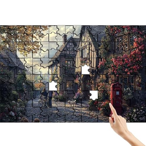 Puzzle 1500 Teile Blume, Ländlich Puzzle Erwachsene, Lernspiele für Ganze Familie, Unmögliche Herausfordern Spielzeug, Bunter Legespiel Spaß Set mit Box für Room Wall Decor Geschenke für Frauen Z-4 von Feionnug