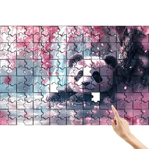 Puzzle 1500 Teile Blume, Panda Puzzle Erwachsene, Lernspiele für Ganze Familie, Unmögliche Herausfordern Spielzeug, Bunter Spaß Set mit Box für Room Wall Decor Kreative Geschenke für Frauen O-0 von Feionnug