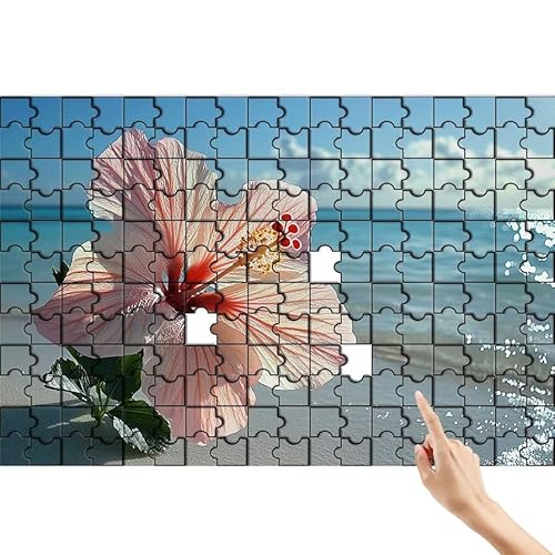Puzzle 1500 Teile Blume, Strand Puzzle Erwachsene, Lernspiele für Ganze Familie, Unmögliche Herausfordern Spielzeug, Bunter Spaß Set mit Box für Room Wall Decor Kreative Geschenke für Frauen W-2 von Feionnug