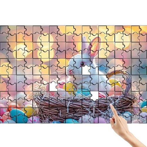 Puzzle 1500 Teile Kaninchen, Niedlich Puzzle Erwachsene, Lernspiele für Ganze Familie, Unmögliche Herausfordern Spielzeug, Bunter Spaß Set mit Box für Room Wall Decor Kreative Geschenke für Frauen J-5 von Feionnug