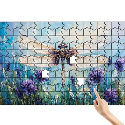 Puzzle 1500 Teile Libelle, Tier Puzzle Erwachsene, Lernspiele für Ganze Familie, Unmögliche Herausfordern Spielzeug, Bunter Spaß Set mit Box für Room Wall Decor Kreative Geschenke für Frauen F-7 von Feionnug
