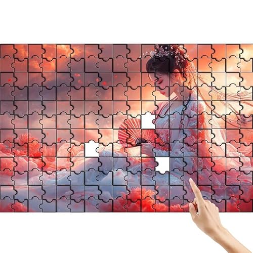 Puzzle 1500 Teile Lüfter, Mädchen Puzzle Erwachsene, Lernspiele für Ganze Familie, Unmögliche Herausfordern Spielzeug, Bunter Legespiel Spaß Set mit Box für Room Wall Decor Geschenke für Frauen J-9 von Feionnug