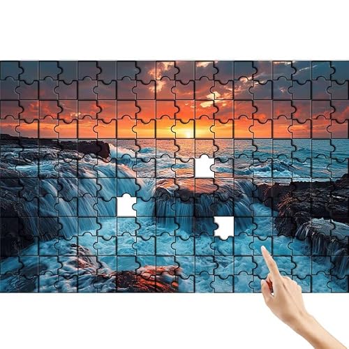 Puzzle 1500 Teile Meer, Sonnenuntergang Puzzle Erwachsene, Lernspiele für Ganze Familie, Unmögliche Herausfordern Spielzeug, Bunter Spaß Set mit Box für Room Wall Decor Geschenke für Frauen U-1 von Feionnug