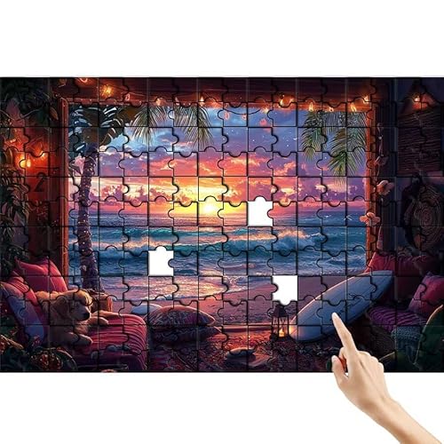 Puzzle 1500 Teile Meer, Sonnenuntergang Puzzle Erwachsene, Lernspiele für Ganze Familie, Unmögliche Herausfordern Spielzeug, Bunter Spaß Set mit Box für Room Wall Decor Geschenke für Frauen Y-9 Puzzle 1500 Teile Meer, Sonnenuntergang Puzzle Erwachsene, Lernspiele für Ganze Familie, Unmögliche Herausfordern Spielzeug, Bunter Spaß Set mit Box für Room Wall Decor Geschenke für Frauen Y-9 von Feionnug