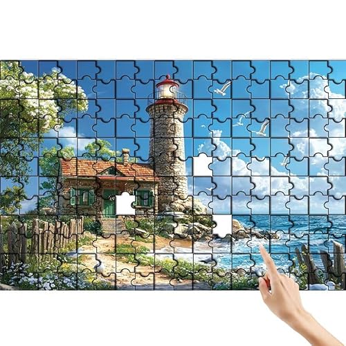 Puzzle 1500 Teile Wolke, Leuchtturm Puzzle Erwachsene, Lernspiele für Ganze Familie, Unmögliche Herausfordern Spielzeug, Bunter Legespiel Spaß Set mit Box für Room Wall Decor Geschenke für Frauen Y-7 von Feionnug