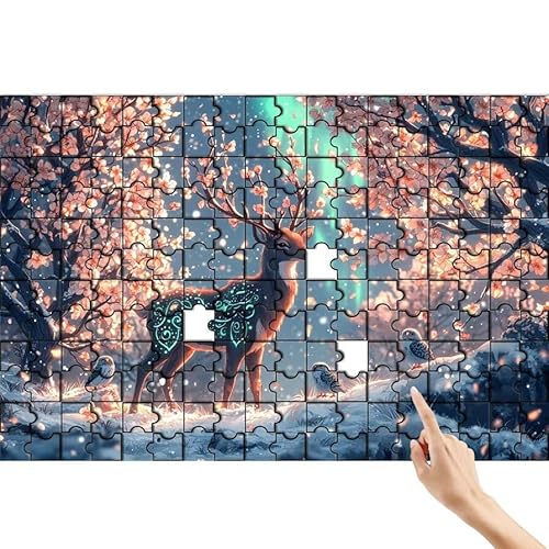 Puzzle 300 Teile Baum, REH Puzzle Erwachsene, Lernspiele für Ganze Familie, Unmögliche Herausfordern Spielzeug Set, Bunter Spaß Set mit Box für Room Wall Decor Kreative Geschenke für Frauen A-5 Puzzle 300 Teile Baum, REH Puzzle Erwachsene, Lernspiele für Ganze Familie, Unmögliche Herausfordern Spielzeug Set, Bunter Spaß Set mit Box für Room Wall Decor Kreative Geschenke für Frauen A-5 von Feionnug