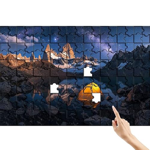 Puzzle 300 Teile Berg, Sternenhimmel Puzzle Erwachsene, Lernspiele für Ganze Familie, Unmögliche Herausfordern Spielzeug, Bunter Legespiel Spaß Set mit Box für Room Wall Decor Geschenke für Frauen L-6 von Feionnug