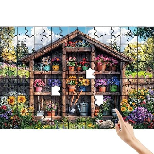 Puzzle 300 Teile Blume, Bauernhof Puzzle Erwachsene, Lernspiele für Ganze Familie, Unmögliche Herausfordern Spielzeug, Bunter Legespiel Spaß Set mit Box für Room Wall Decor Geschenke für Frauen N-0 von Feionnug