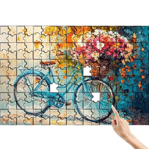 Puzzle 300 Teile Blume, Fahrrad Puzzle Erwachsene, Lernspiele für Ganze Familie, Unmögliche Herausfordern Spielzeug, Bunter Spaß Set mit Box für Room Wall Decor Kreative Geschenke für Frauen S-5 Puzzle 300 Teile Blume, Fahrrad Puzzle Erwachsene, Lernspiele für Ganze Familie, Unmögliche Herausfordern Spielzeug, Bunter Spaß Set mit Box für Room Wall Decor Kreative Geschenke für Frauen S-5 von Feionnug