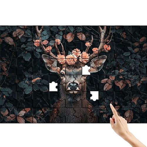 Puzzle 300 Teile Blume, REH Puzzle Erwachsene, Lernspiele für Ganze Familie, Unmögliche Herausfordern Spielzeug Set, Bunter Spaß Set mit Box für Room Wall Decor Kreative Geschenke für Frauen P-0 Puzzle 300 Teile Blume, REH Puzzle Erwachsene, Lernspiele für Ganze Familie, Unmögliche Herausfordern Spielzeug Set, Bunter Spaß Set mit Box für Room Wall Decor Kreative Geschenke für Frauen P-0 von Feionnug