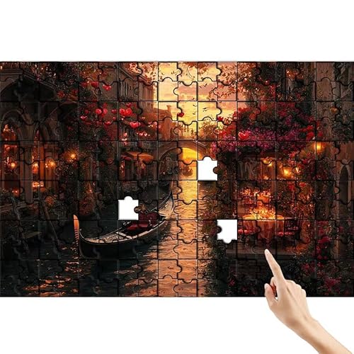 Puzzle 300 Teile Boot, Stadt Puzzle Erwachsene, Lernspiele für Ganze Familie, Unmögliche Herausfordern Spielzeug Set, Bunter Spaß Set mit Box für Room Wall Decor Kreative Geschenke für Frauen D-9 Puzzle 300 Teile Boot, Stadt Puzzle Erwachsene, Lernspiele für Ganze Familie, Unmögliche Herausfordern Spielzeug Set, Bunter Spaß Set mit Box für Room Wall Decor Kreative Geschenke für Frauen D-9 von Feionnug