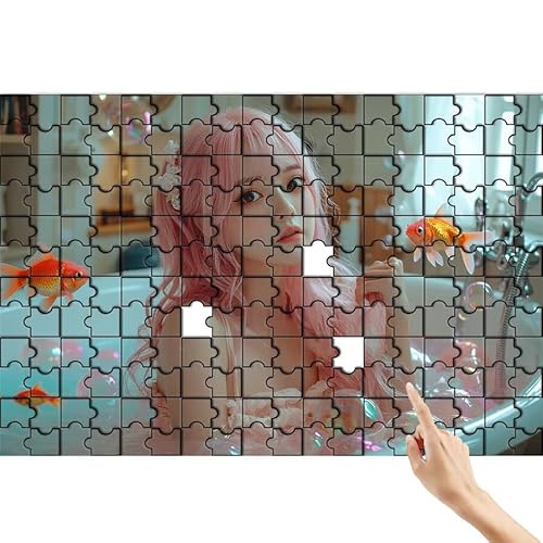 Puzzle 300 Teile Fisch, Mädchen Puzzle Erwachsene, Lernspiele für Ganze Familie, Unmögliche Herausfordern Spielzeug, Bunter Spaß Set mit Box für Room Wall Decor Kreative Geschenke für Frauen Q-3 von Feionnug