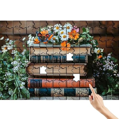 Puzzle 300 Teile Gänseblümchen, Buch Puzzle Erwachsene, Lernspiele für Ganze Familie, Unmögliche Herausfordern Spielzeug, Bunter Legespiel Spaß Set mit Box für Room Wall Decor Geschenke für Frauen G-3 von Feionnug