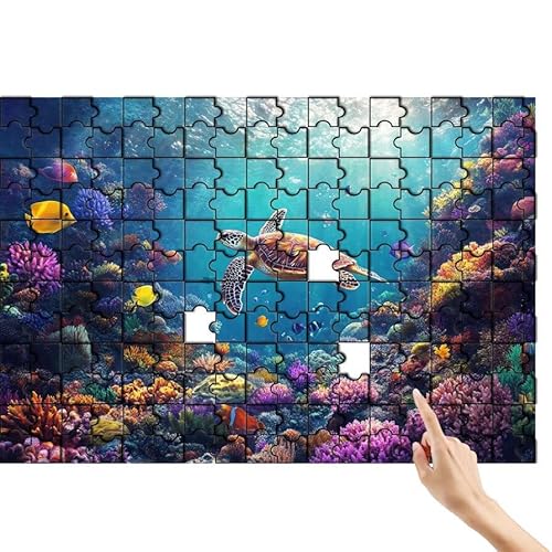 Puzzle 300 Teile Koralle, Schildkröte Puzzle Erwachsene, Lernspiele für Ganze Familie, Unmögliche Herausfordern Spielzeug, Bunter Spaß Set mit Box für Room Wall Decor Kreative Geschenke für Frauen R-7 Puzzle 300 Teile Koralle, Schildkröte Puzzle Erwachsene, Lernspiele für Ganze Familie, Unmögliche Herausfordern Spielzeug, Bunter Spaß Set mit Box für Room Wall Decor Kreative Geschenke für Frauen R-7 von Feionnug