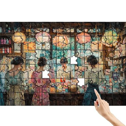 Puzzle 300 Teile Laterne, Frau Puzzle Erwachsene, Lernspiele für Ganze Familie, Unmögliche Herausfordern Spielzeug, Bunter Spaß Set mit Box für Room Wall Decor Kreative Geschenke für Frauen F-9 von Feionnug