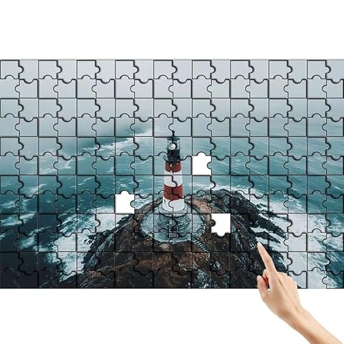 Puzzle 300 Teile Leuchtturm, Meer Puzzle Erwachsene, Lernspiele für Ganze Familie, Unmögliche Herausfordern Spielzeug, Bunter Legespiel Spaß Set mit Box für Room Wall Decor Geschenke für Frauen M-7 Puzzle 300 Teile Leuchtturm, Meer Puzzle Erwachsene, Lernspiele für Ganze Familie, Unmögliche Herausfordern Spielzeug, Bunter Legespiel Spaß Set mit Box für Room Wall Decor Geschenke für Frauen M-7 von Feionnug