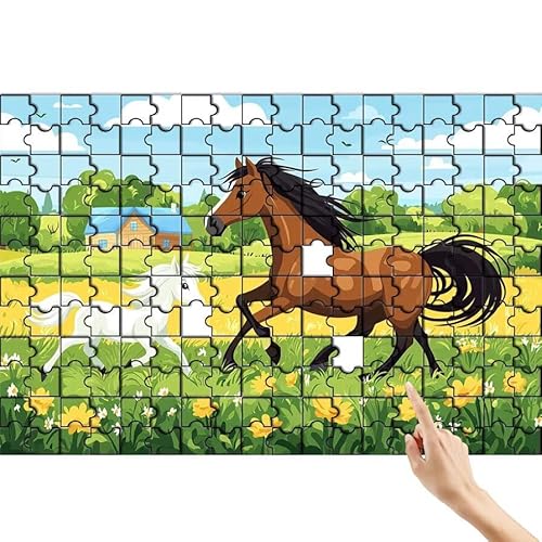 Puzzle 300 Teile Pferd, Tier Puzzle Erwachsene, Lernspiele für Ganze Familie, Unmögliche Herausfordern Spielzeug Set, Bunter Spaß Set mit Box für Room Wall Decor Kreative Geschenke für Frauen F-0 Puzzle 300 Teile Pferd, Tier Puzzle Erwachsene, Lernspiele für Ganze Familie, Unmögliche Herausfordern Spielzeug Set, Bunter Spaß Set mit Box für Room Wall Decor Kreative Geschenke für Frauen F-0 von Feionnug