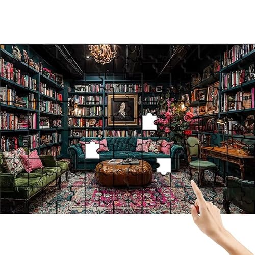 Puzzle 300 Teile Retro, Blume Puzzle Erwachsene, Lernspiele für Ganze Familie, Unmögliche Herausfordern Spielzeug, Bunter Spaß Set mit Box für Room Wall Decor Kreative Geschenke für Frauen I-0 von Feionnug