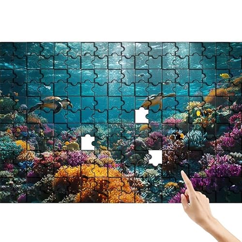 Puzzle 300 Teile Schildkröte, Koralle Puzzle Erwachsene, Lernspiele für Ganze Familie, Unmögliche Herausfordern Spielzeug, Bunter Spaß Set mit Box für Room Wall Decor Kreative Geschenke für Frauen Q-5 Puzzle 300 Teile Schildkröte, Koralle Puzzle Erwachsene, Lernspiele für Ganze Familie, Unmögliche Herausfordern Spielzeug, Bunter Spaß Set mit Box für Room Wall Decor Kreative Geschenke für Frauen Q-5 von Feionnug