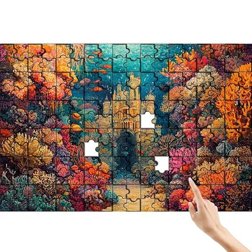 Puzzle 300 Teile Schloss, Koralle Puzzle Erwachsene, Lernspiele für Ganze Familie, Unmögliche Herausfordern Spielzeug, Bunter Legespiel Spaß Set mit Box für Room Wall Decor Geschenke für Frauen B-1 Puzzle 300 Teile Schloss, Koralle Puzzle Erwachsene, Lernspiele für Ganze Familie, Unmögliche Herausfordern Spielzeug, Bunter Legespiel Spaß Set mit Box für Room Wall Decor Geschenke für Frauen B-1 von Feionnug