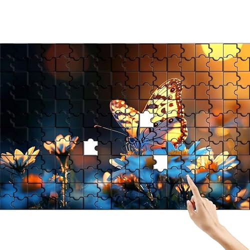 Puzzle 300 Teile Schmetterling, Gänseblümchen Puzzle Erwachsene, Lernspiele für Ganze Familie, Unmögliche Herausfordern Spielzeug, Bunter Spaß Set mit Box für Room Wall Decor Geschenke für Frauen K-2 von Feionnug