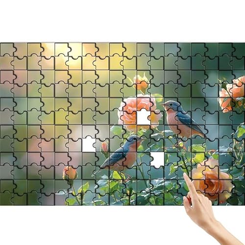 Puzzle 300 Teile Vogel, Rose Puzzle Erwachsene, Lernspiele für Ganze Familie, Unmögliche Herausfordern Spielzeug Set, Bunter Spaß Set mit Box für Room Wall Decor Kreative Geschenke für Frauen U-0 von Feionnug
