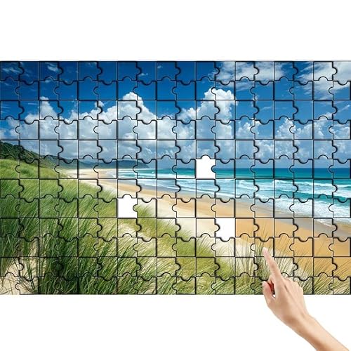 Puzzle 300 Teile Wolke, Strand Puzzle Erwachsene, Lernspiele für Ganze Familie, Unmögliche Herausfordern Spielzeug, Bunter Spaß Set mit Box für Room Wall Decor Kreative Geschenke für Frauen M-8 von Feionnug