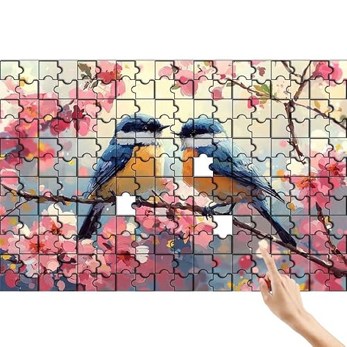 Puzzle 36 Teile Blume, Vogel Puzzle Erwachsene, Lernspiele für Ganze Familie, Unmögliche Herausfordern Spielzeug Set, Bunter Spaß Set mit Box für Room Wall Decor Kreative Geschenke für Frauen L-6 von Feionnug
