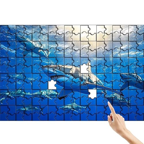 Puzzle 36 Teile Hai, Tier Puzzle Erwachsene, Lernspiele für Ganze Familie, Unmögliche Herausfordern Spielzeug Set, Bunter Spaß Set mit Box für Room Wall Decor Kreative Geschenke für Frauen K-0 von Feionnug