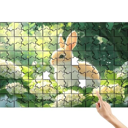 Puzzle 36 Teile Kaninchen, Karikatur Puzzle Erwachsene, Lernspiele für Ganze Familie, Unmögliche Herausfordern Spielzeug, Bunter Legespiel Spaß Set mit Box für Room Wall Decor Geschenke für Frauen D-6 von Feionnug