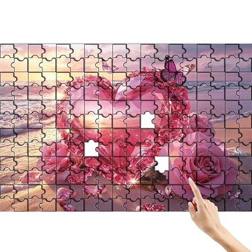 Puzzle 36 Teile Liebe, Rose Puzzle Erwachsene, Lernspiele für Ganze Familie, Unmögliche Herausfordern Spielzeug Set, Bunter Spaß Set mit Box für Room Wall Decor Kreative Geschenke für Frauen V-1 von Feionnug