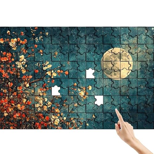 Puzzle 36 Teile Mond, Blume Puzzle Erwachsene, Lernspiele für Ganze Familie, Unmögliche Herausfordern Spielzeug Set, Bunter Spaß Set mit Box für Room Wall Decor Kreative Geschenke für Frauen B-2 von Feionnug
