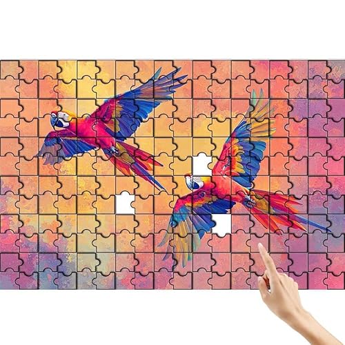 Puzzle 36 Teile Papagei, Tier Puzzle Erwachsene, Lernspiele für Ganze Familie, Unmögliche Herausfordern Spielzeug, Bunter Spaß Set mit Box für Room Wall Decor Kreative Geschenke für Frauen I-6 von Feionnug