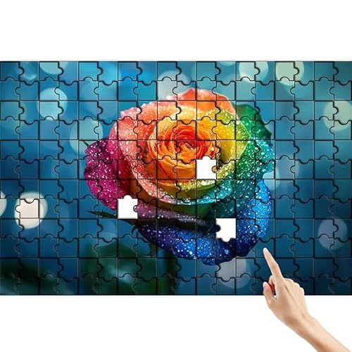 Puzzle 36 Teile Rose, Bunt Puzzle Erwachsene, Lernspiele für Ganze Familie, Unmögliche Herausfordern Spielzeug Set, Bunter Spaß Set mit Box für Room Wall Decor Kreative Geschenke für Frauen F-6 von Feionnug