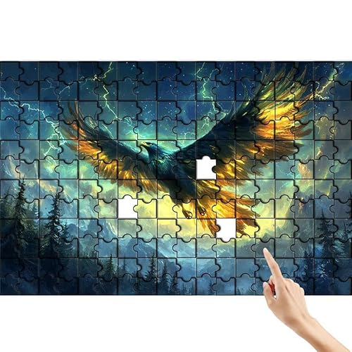 Puzzle 500 Teile Adler, Cool Puzzle Erwachsene, Lernspiele für Ganze Familie, Unmögliche Herausfordern Spielzeug Set, Bunter Spaß Set mit Box für Room Wall Decor Kreative Geschenke für Frauen F-7 von Feionnug