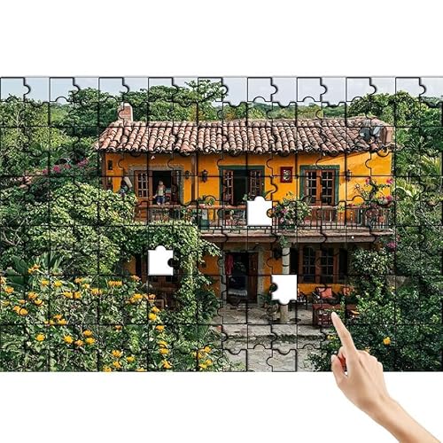 Puzzle 500 Teile Baum, Haus Puzzle Erwachsene, Lernspiele für Ganze Familie, Unmögliche Herausfordern Spielzeug Set, Bunter Spaß Set mit Box für Room Wall Decor Kreative Geschenke für Frauen M-0 von Feionnug