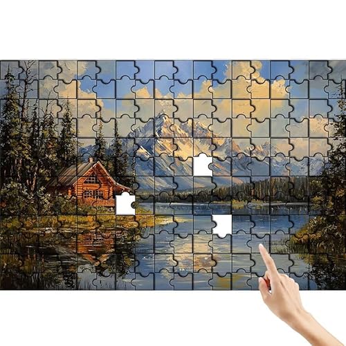 Puzzle 500 Teile Baum, See Puzzle Erwachsene, Lernspiele für Ganze Familie, Unmögliche Herausfordern Spielzeug Set, Bunter Spaß Set mit Box für Room Wall Decor Kreative Geschenke für Frauen S-2 von Feionnug