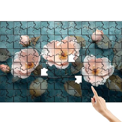 Puzzle 500 Teile Blume, Anlage Puzzle Erwachsene, Lernspiele für Ganze Familie, Unmögliche Herausfordern Spielzeug, Bunter Spaß Set mit Box für Room Wall Decor Kreative Geschenke für Frauen K-3 von Feionnug