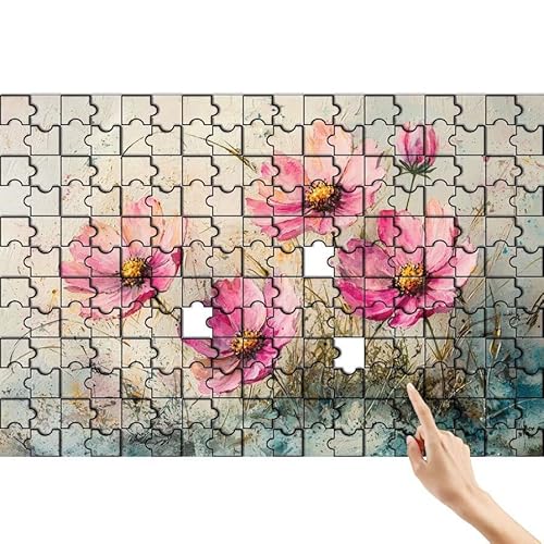 Puzzle 500 Teile Blume, Anlage Puzzle Erwachsene, Lernspiele für Ganze Familie, Unmögliche Herausfordern Spielzeug, Bunter Spaß Set mit Box für Room Wall Decor Kreative Geschenke für Frauen X-6 von Feionnug