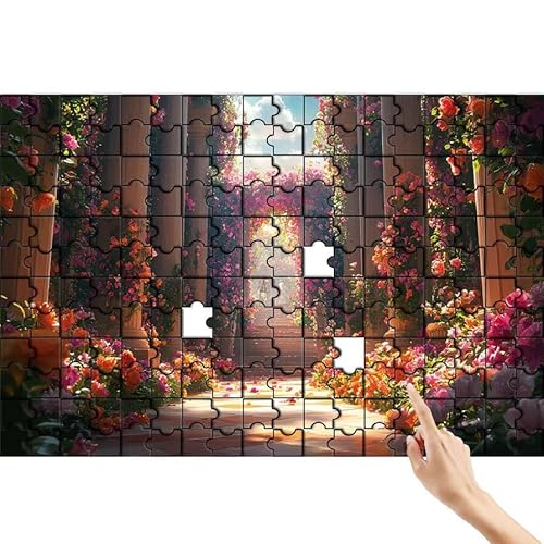 Puzzle 500 Teile Blume, Landschaft Puzzle Erwachsene, Lernspiele für Ganze Familie, Unmögliche Herausfordern Spielzeug, Bunter Legespiel Spaß Set mit Box für Room Wall Decor Geschenke für Frauen K-8 von Feionnug