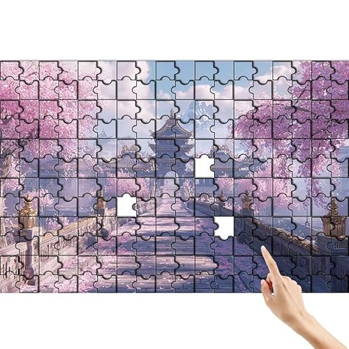 Puzzle 500 Teile Blume, Landschaft Puzzle Erwachsene, Lernspiele für Ganze Familie, Unmögliche Herausfordern Spielzeug, Bunter Legespiel Spaß Set mit Box für Room Wall Decor Geschenke für Frauen Q-7 von Feionnug