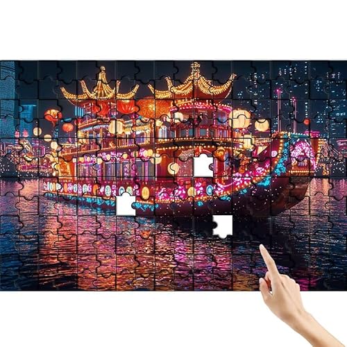 Puzzle 500 Teile Boot, Traum Puzzle Erwachsene, Lernspiele für Ganze Familie, Unmögliche Herausfordern Spielzeug Set, Bunter Spaß Set mit Box für Room Wall Decor Kreative Geschenke für Frauen X-5 von Feionnug