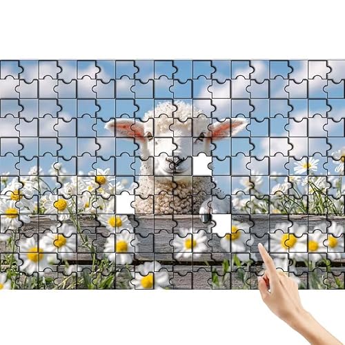 Puzzle 500 Teile Gänseblümchen, Schaf Puzzle Erwachsene, Lernspiele für Ganze Familie, Unmögliche Herausfordern Spielzeug, Bunter Spaß Set mit Box für Room Wall Decor Kreative Geschenke für Frauen U-5 Puzzle 500 Teile Gänseblümchen, Schaf Puzzle Erwachsene, Lernspiele für Ganze Familie, Unmögliche Herausfordern Spielzeug, Bunter Spaß Set mit Box für Room Wall Decor Kreative Geschenke für Frauen U-5 von Feionnug